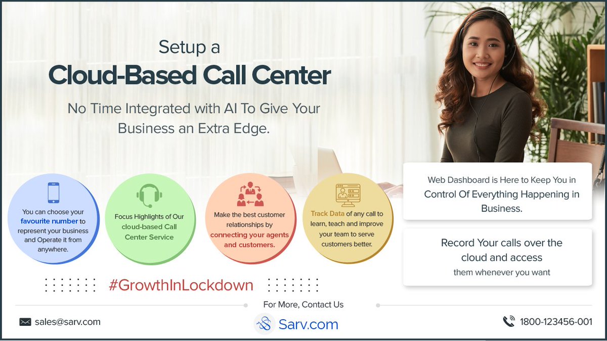SarvOfficial's tweet photo. Donโt let your Business down in this #Lockdown. Setup the best cloud based call center and connect with your customers as before.
It is time to keep running and growing your business in this quarantine. Visit us now- https://t.co/qwv0Myozn4
#Sarv #callcenter #callsolution https://t.co/CmNtCz9Pfp