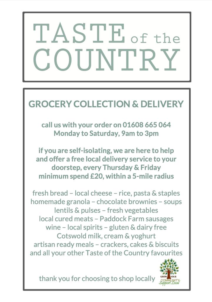 Offering home delivery to Shipston-on-Stour and surrounding villages within a 5 mile radius. 

Thank you for your continued support.