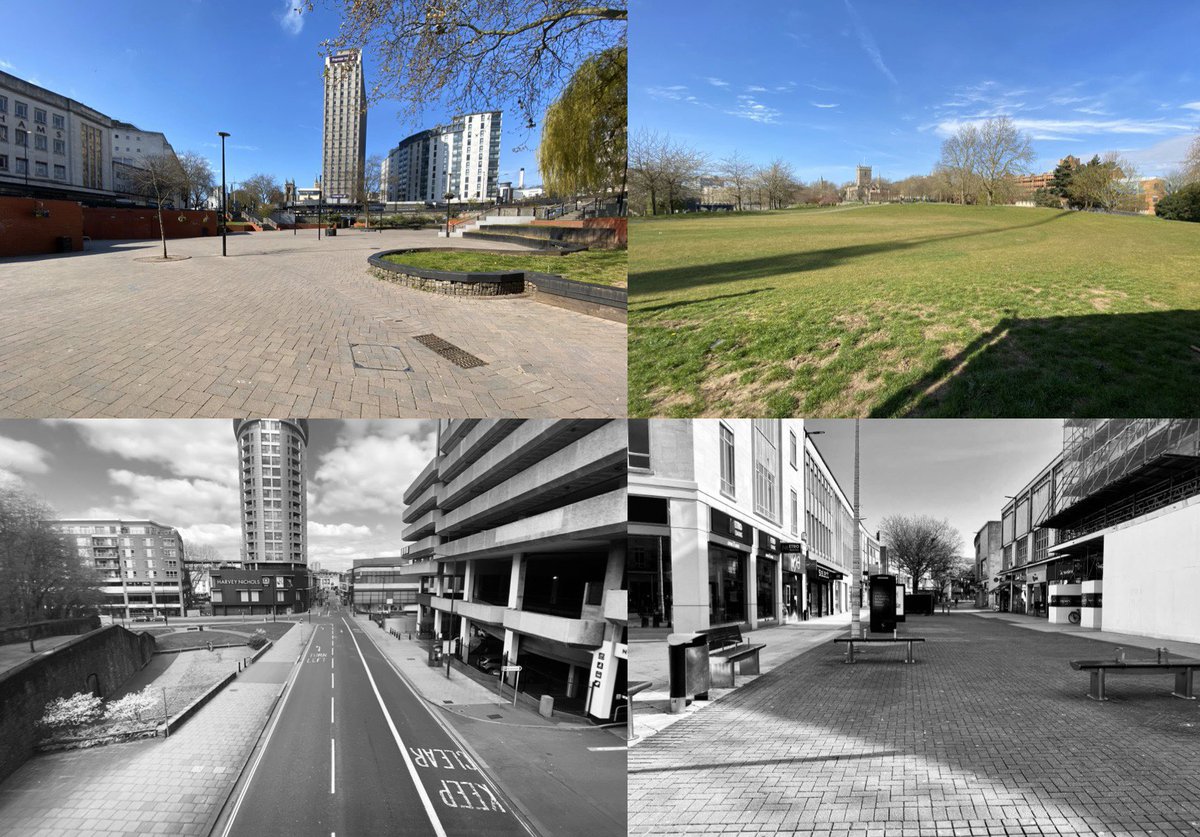 ASPBristol's tweet photo. Lots of foot patrol conducted today around broadmead and castle park. A few people spoken too who were out and about. It’s great to see even though the weather is nice the majority of people are staying home. #StayAtHomeSaveLives https://t.co/7OLuDqrRZe
