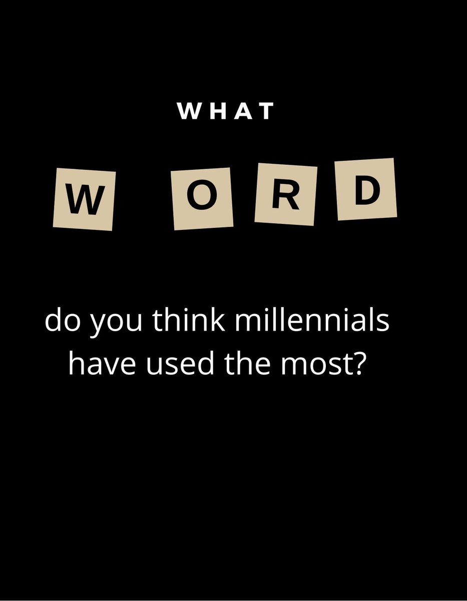 MillennialsMis1's tweet photo. What word do you think #millennials have used the most that's stuck? Apparently our word was/is #YOLO (You only live once). Is it outdated or still being used a lot? What's a word you('ve) use(d)? What about a #word you've heard other #generations use? Times &amp; vocab is changing! https://t.co/XTzAgHV8lQ