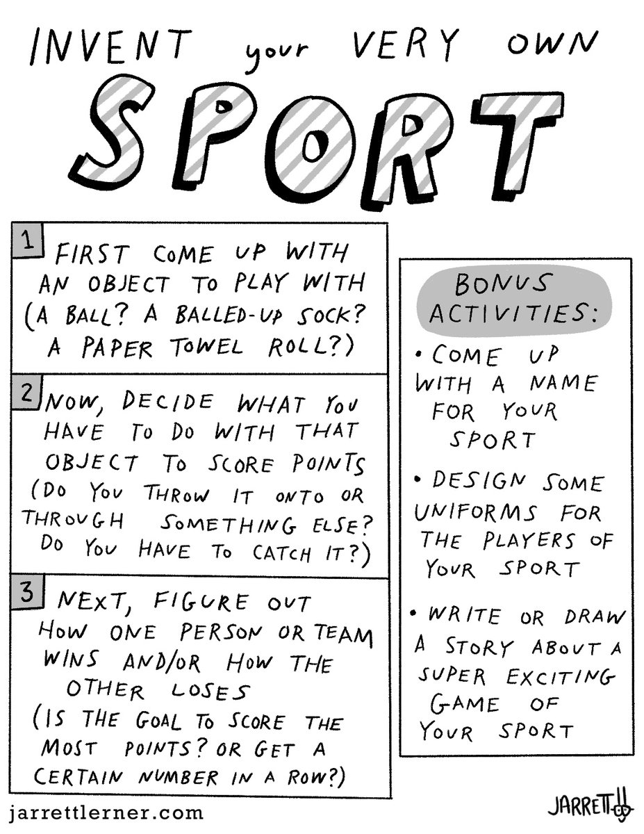 Jarrett_Lerner's tweet photo. Another new batch of free activities is now available at my site:

https://t.co/elSYH2RkBR

Today: self-portraits, an empty tree, instructions on inventing your own sport, and a bland hand in need of accessories.

I'll be posting new activities every day! https://t.co/u78RpcUuVL