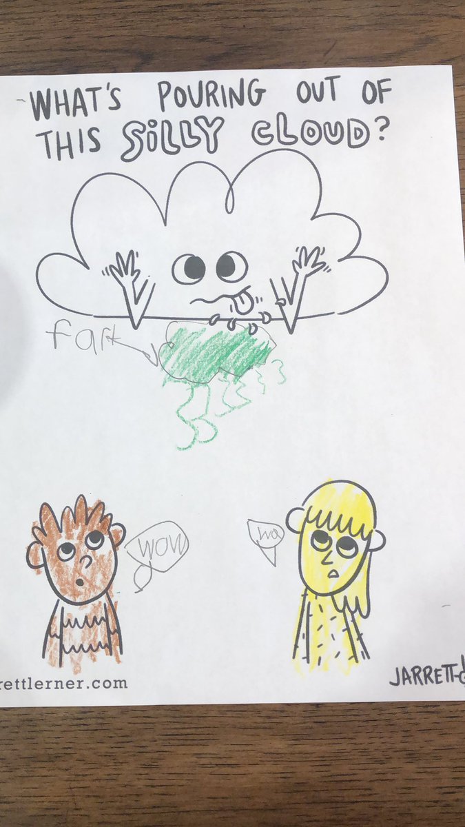 a2osborne's tweet photo. @helloomabel Matches my son’s interpretation of @Jarrett_Lerner doodle page! https://t.co/oOBTEhyWFF