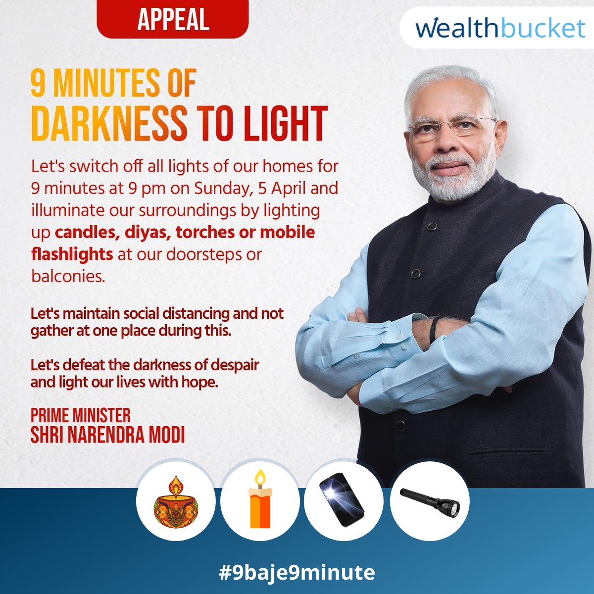 w_bucket's tweet photo. SUPPORT PRIME MINISTER'S APPEAL 

5th April, At 9:00 PM, For 9 Minutes

Let's Vanish The Darkness Together
#supportprimeministerappeal #9baje9minute #narendramodiappeal #vanishthecoronadarness #stayhome #staysafe https://t.co/d7JOSS5aYy