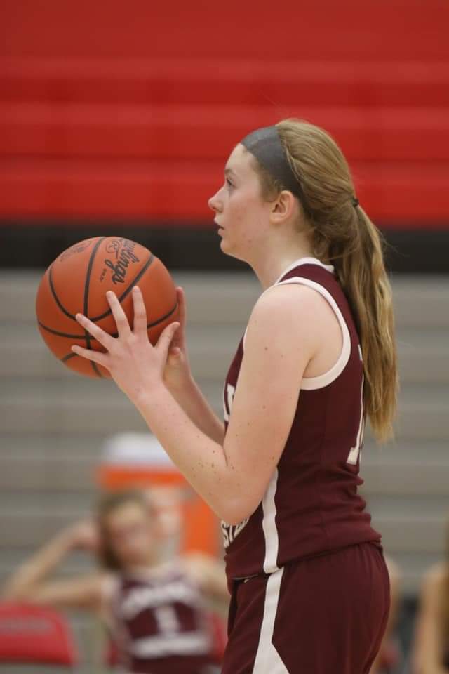 CWLadyIndians's tweet photo. @ButterbaughShea is one of the most selfless players we have.  She works extremely hard, set the tempo for the 1-3-1, rebounds really well, and cares more about the team than her shots or playing time! She is most famous for her underhand scoop shot!!
#LadyIndians 
#WinTheDay https://t.co/mimkwrESza