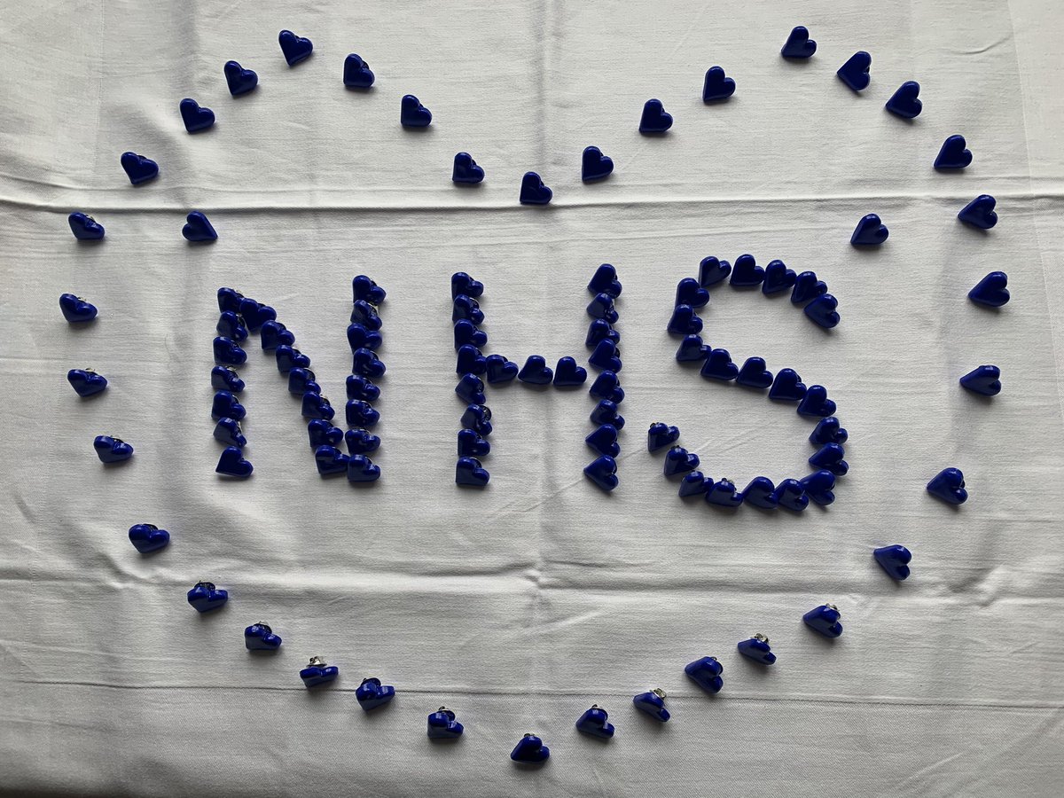 Spoilt_Kitty_'s tweet photo. My first items are little blue clay heart pins for our NHS heroes at £1 each (if any need posting, postage will be an additional cost). I have just finished making 100 of these, but will be making another batch very soon. Please comment or private message me to purchase. (1/2) https://t.co/SxQbnpwTnD