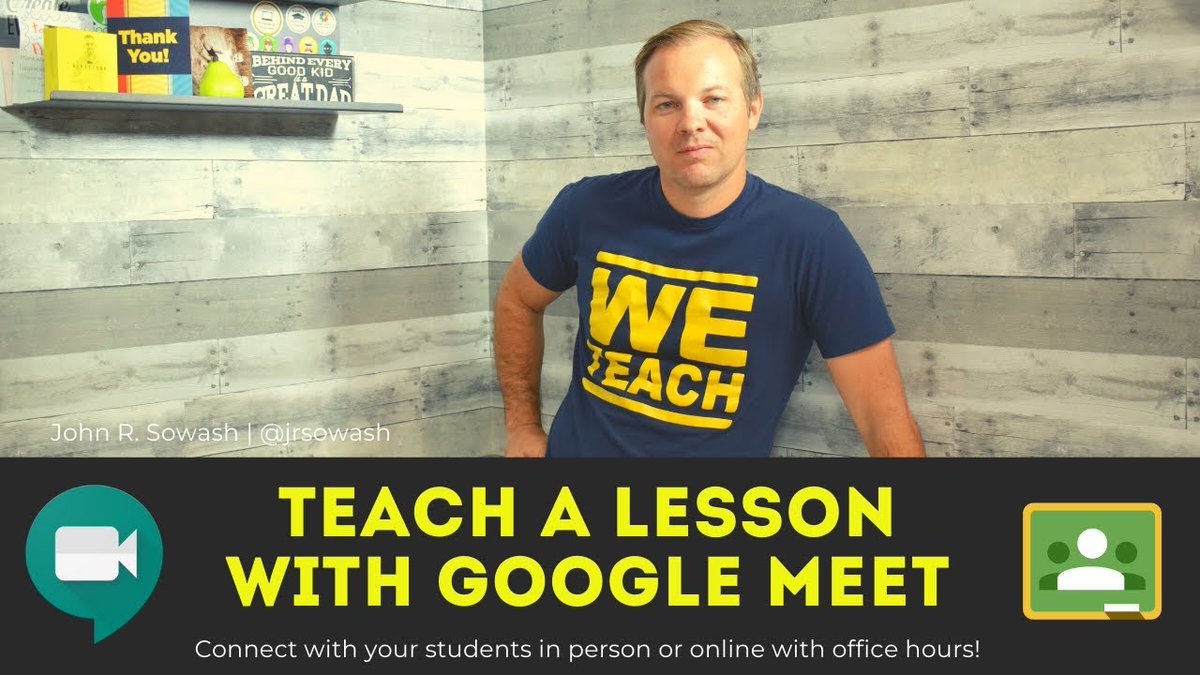 John R. Sowash (@jrsowash) on Twitter photo Did you know you can teach a lesson with Google Meet? 😮
When you connect Meet to #GoogleClassroom, it works really well! 👍
Check it out: bit.ly/33o6zCN
#elearning #remotelearning
Tag: <a href="/GoogleForEdu/">Google for Education</a> Did you know you can teach a lesson with Google Meet? 😮
When you connect Meet to #GoogleClassroom, it works really well! 👍
Check it out: bit.ly/33o6zCN
#elearning #remotelearning
Tag: <a href="/GoogleForEdu/">Google for Education</a>