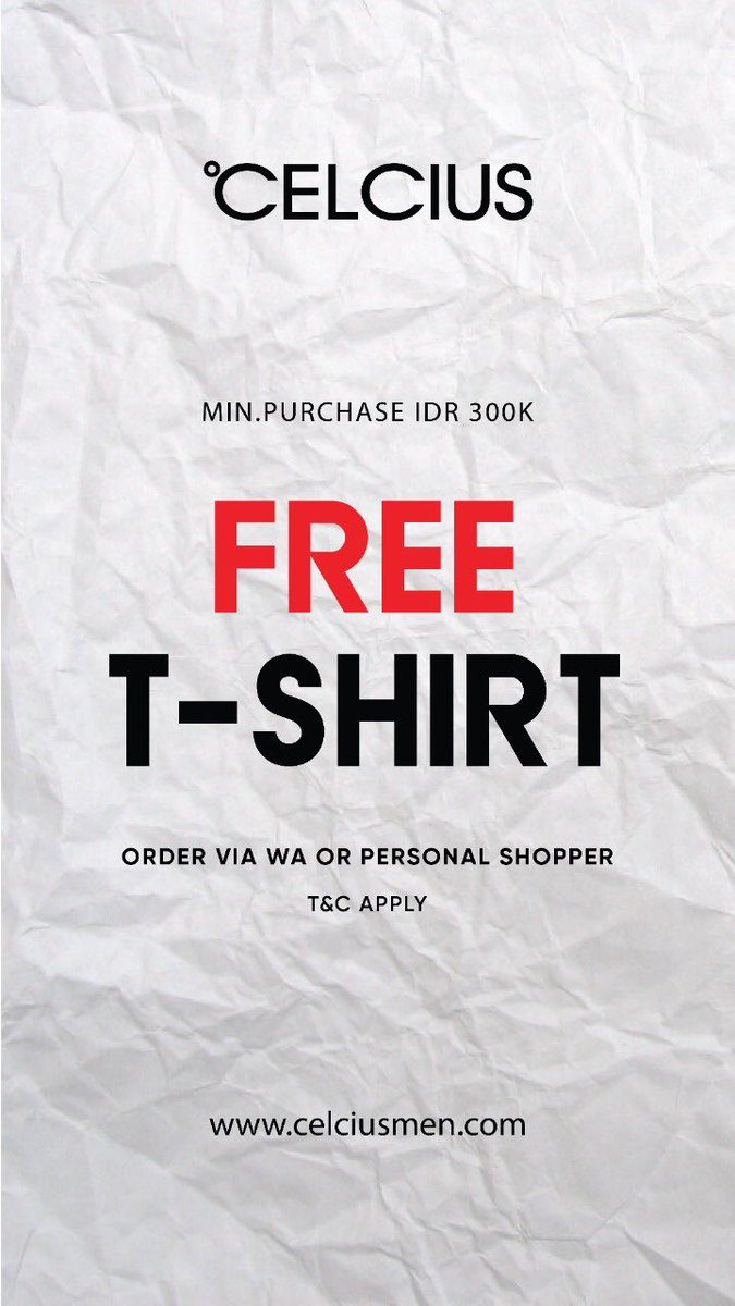 celcius_idn's tweet photo. #BelanjaDariRumah gratis t-shirt 😎 https://t.co/GTrZ2xgFmD