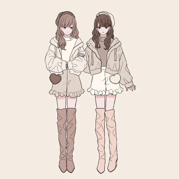 消えそうな色コーデ 