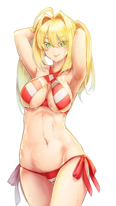水着ネロ #Fate/GrandOrder #FGO #ネロ・クラウディウス #ネロ・クラウディウス(水着) https://t.co/xZz9Xv5SWh 
