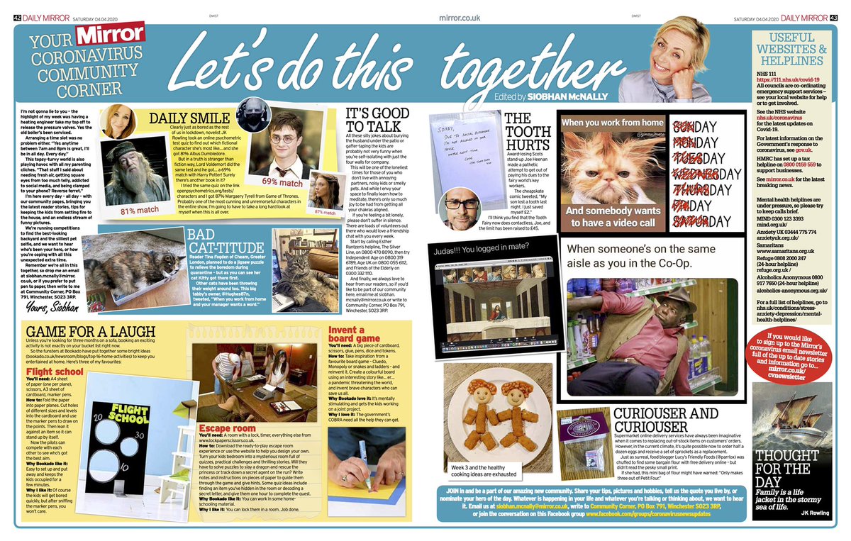 mcnally_siobhan's tweet photo. It’s the weekend! Enjoy your @DailyMirror community voice from the safety of your own backyards, folks 🌞 #letsdothistogether https://t.co/42HSD7togN