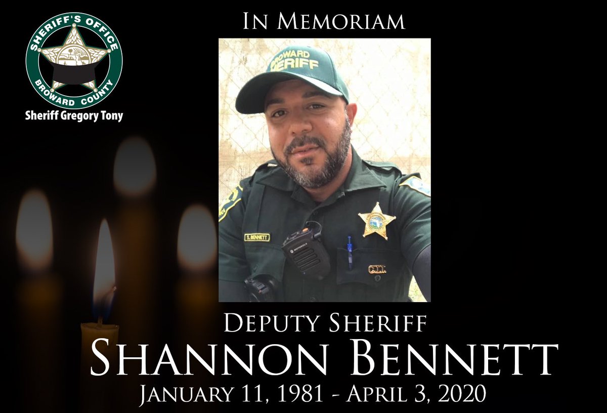 browardsheriff's tweet image. It is with a sad and heavy heart that we announce the passing of Deputy Shannon Bennett due to COVID-19.
 ⠀⠀⠀⠀⠀⠀⠀⠀⠀⠀⠀⠀⠀⠀⠀⠀⠀⠀⠀⠀⠀⠀⠀⠀
Deputy Bennett served BSO for more than 12 years and was a fine deputy and individual. (1/2) #TeamBSO