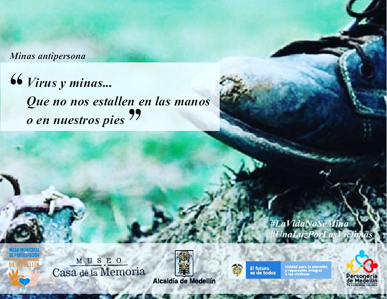 mesavictimasmed's tweet photo. 4 de abril: Día internacional para la sensibilización de las minas antipersonal ¡Remángate! 
 #LaVidaNoSeMina  @personeriamed @CERAC @AlcaldiadeMed @UnidadVictimas  @ESNARIV  @CasadelaMemoria @centromemoria @COL_SIN_MINAS https://t.co/iH4nDH70Ji