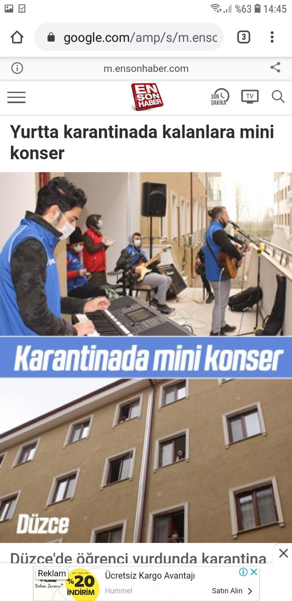 Ysarslann's tweet photo. Düzce KYK Yurdunda Bulunan Karantinadaki Arkadaşlarımız İçin Küçük Bir Konser Düzenledik. Onlara Moral Verebildiysek Ne Mutlu Bize 👍 #FoxAnaHaber #FatihPortakal https://t.co/wMVhiYmIq2
