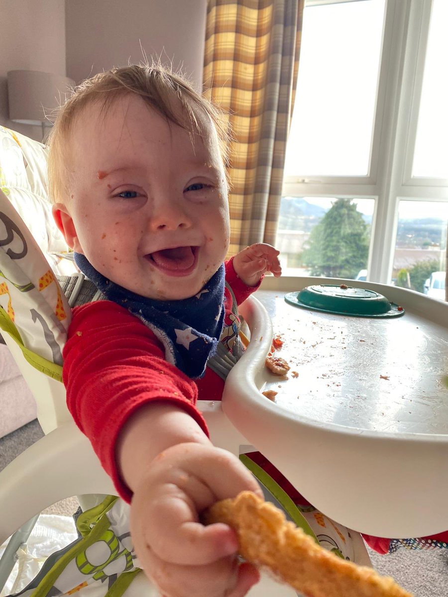 john_kelly6's tweet photo. If anyone is feeling a bit down or not 100% at the moment, here’s my little brother enjoying his toast n jam, can guarantee it’ll make you smile😊 https://t.co/n6boU46gBc
