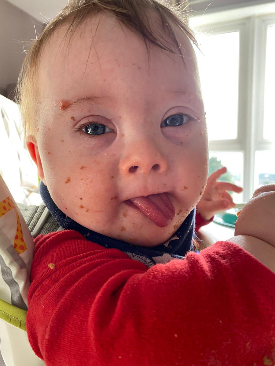 john_kelly6's tweet photo. If anyone is feeling a bit down or not 100% at the moment, here’s my little brother enjoying his toast n jam, can guarantee it’ll make you smile😊 https://t.co/n6boU46gBc