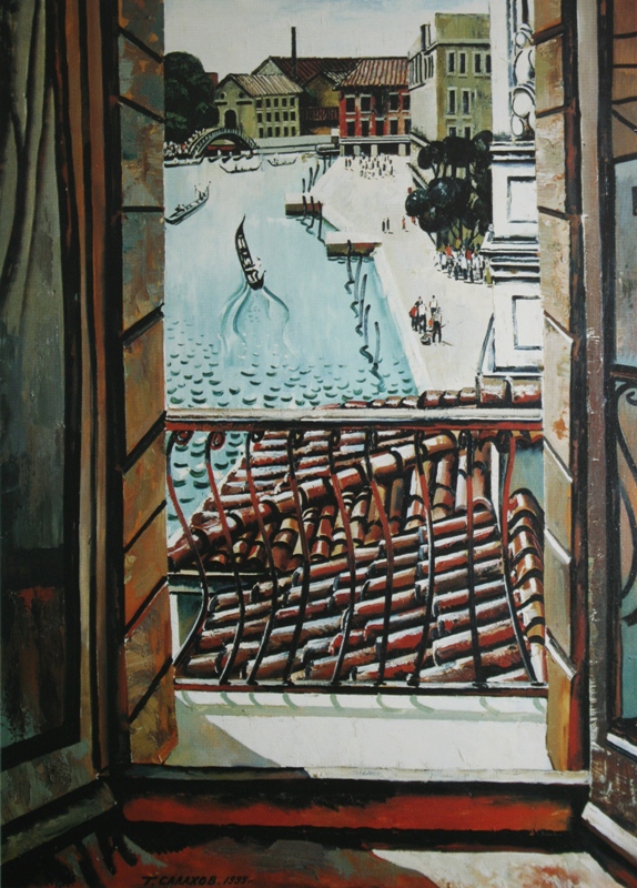 Left: "Tunnels of Prague", 1960Right: "Venice. View from balcony. Hotel "Terminus". 1999