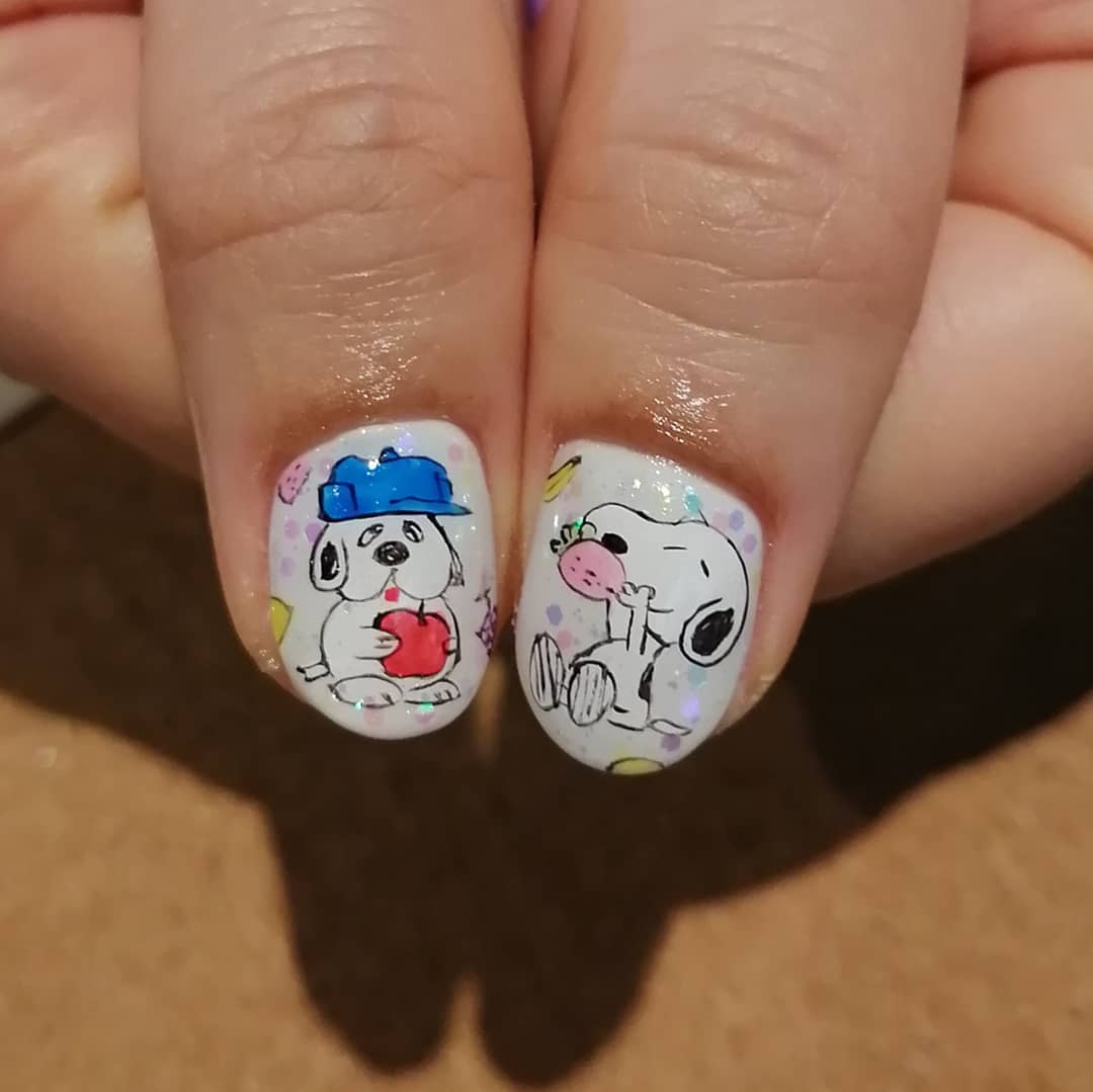 Hisae Nail No Twitter お客様ネイル 爽やかフルーツスヌーピー キャラネイルでテンションあげー ロ ありがとうございました ネイル 痛ネイル キャラネイル ネイルアート 手描きイラスト 手描きネイル アート 模写 スヌーピー