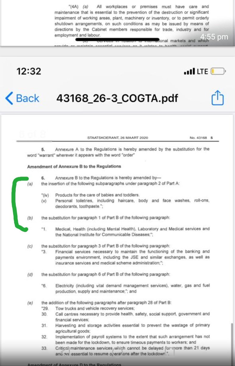 Shout out to  @TheRealDikeledi for sharing this info:  #MamaTwitter we CAN buy baby clothes during the lockdown. They’re listed as an essential item according to this govt gazette. We need to get  @Ackermans  @Woolworths  @Jet  @PicknPay to sell these clothes again. Share widely