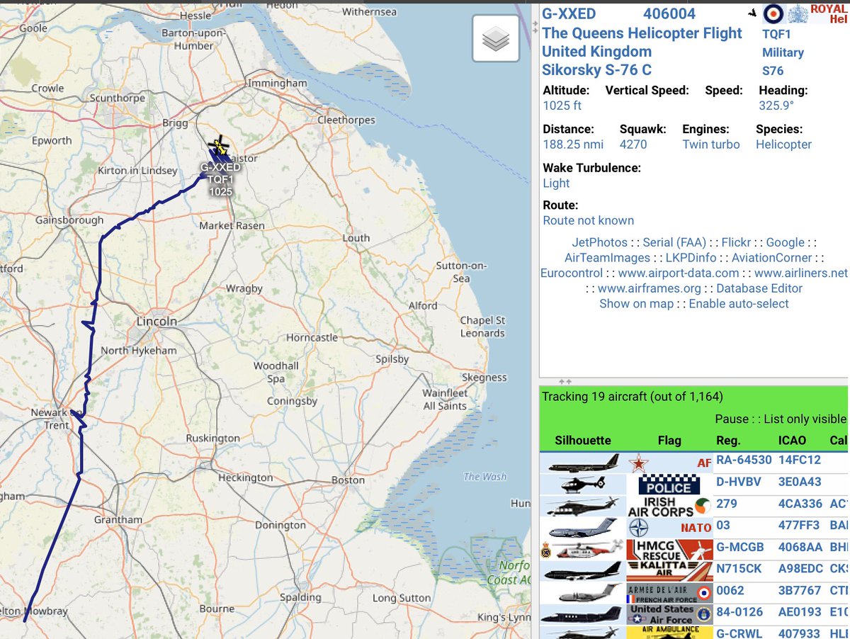 mil_scot's tweet photo. Tracking #GXXEB as #TQF1 POSSIBLE UK ROYAL FAMILY MOVEMENT #avgeek #planespotting #RoyalFamily #QueenElizabeth #ukroyalfamily #COVID19 https://t.co/500fKVs3XZ