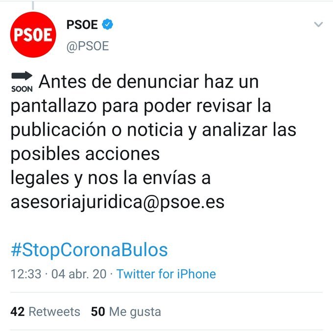 juanLR_r's tweet photo. Lo acaban de borrar para poner otro más suave. Pero este tuit indica su nerviosismo, soberbia, incompetencia y que de un momento a otro van a empezar a cerrar cuentas de Twitter. Esto es el socialismo. https://t.co/bcOV8QhTTI