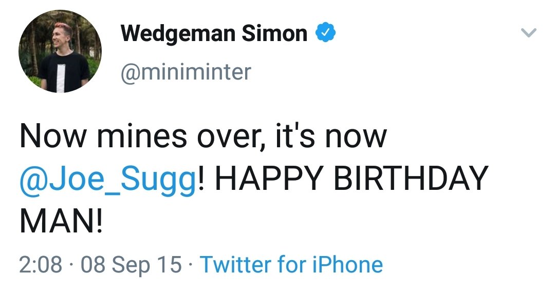 The first of many 'Happy birthday' tweets