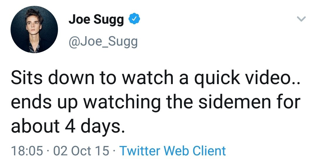 Update: Joe is still a Sidemen fanboy