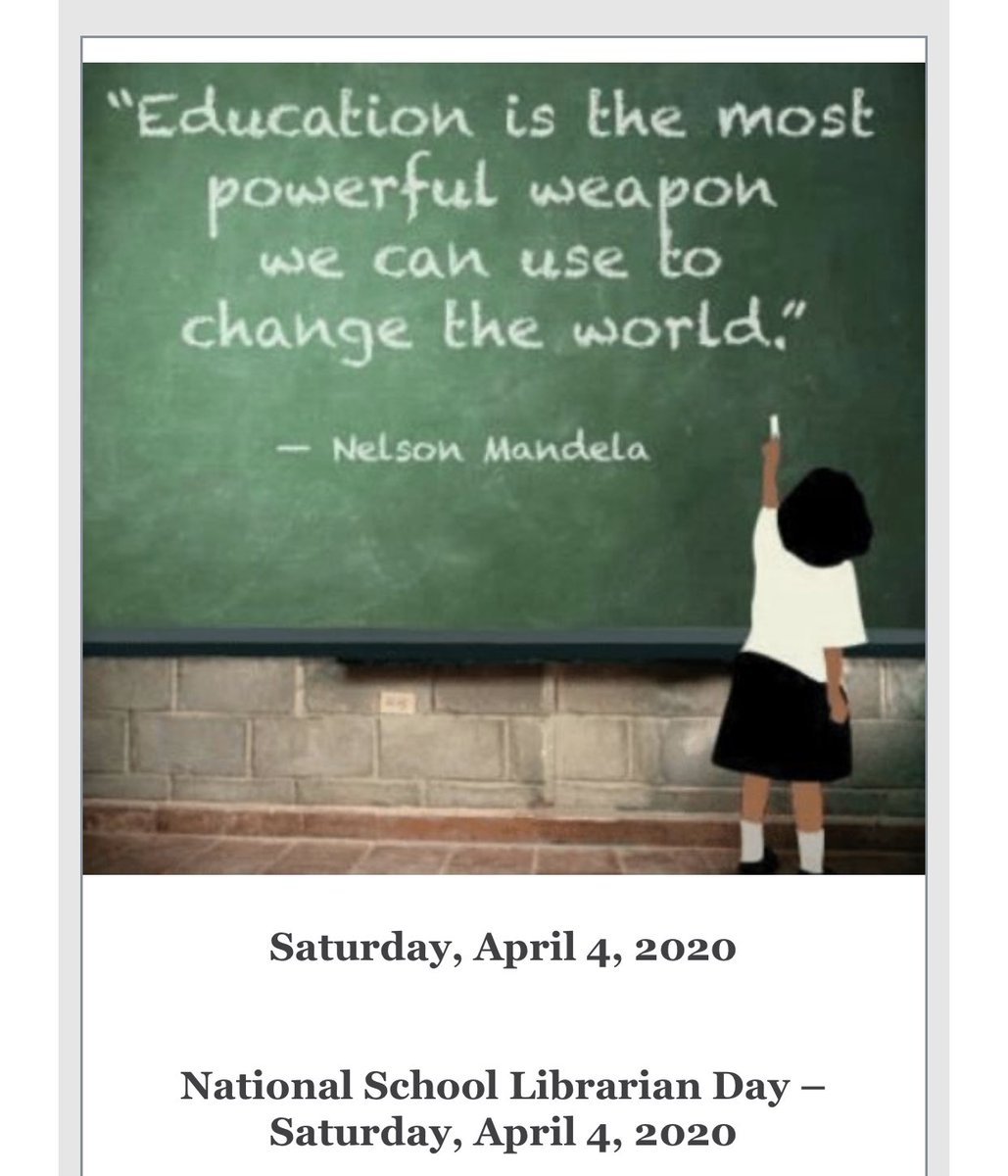 “School librarians provide guidance and expose our youth not only to texts, print media, and literature, but to digital resources and the technology to connect them to libraries around the world.”  We can’t thank <a href="/BakerFHSLibrary/">Kris Baker</a> enough! #wearefield #lovesuffield