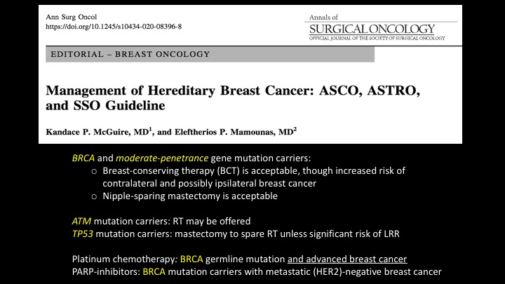 New ASCO/ASTRO/SSO #HereditaryBreastCancer management guidelines in @AnnSurgOncol from SSO Breast Disease Site Work Group Chair Dr. Kandace McGuire and SSO Quality Committee Chair Dr. Tari King: rdcu.be/b3o5U

#bcsm #genemutation #radonc #breastcancer #oncology