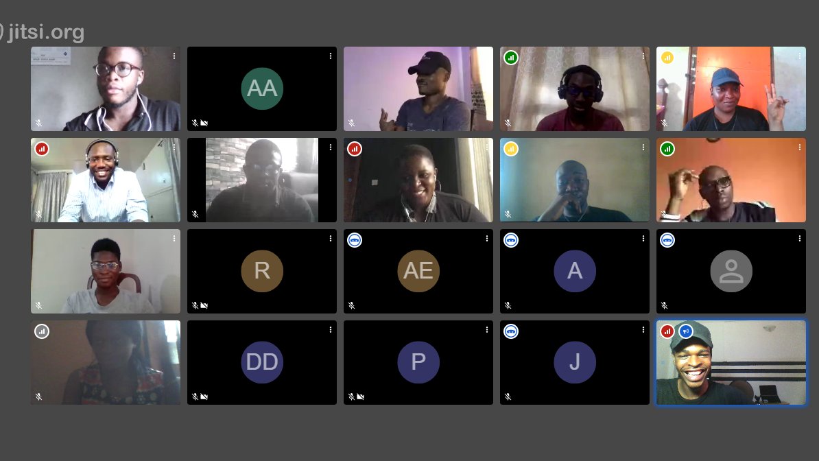 ebenezerDN's tweet photo. The #COVID19 quarantine did not hold us down or kill our spirits @teamNewDev.

We just rounded up DevChat and it was amazing! Thanks to our awesome facilitators and @jitsinews for the amazing platform.

#programming #codeNewbie #100DaysCode #NewDev https://t.co/Ypr5Pr0Ktx