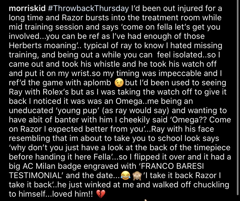 ChessyHour's tweet image. Great tale after the passing of Ray Wilkins from @morriskid on Instagram #Chels