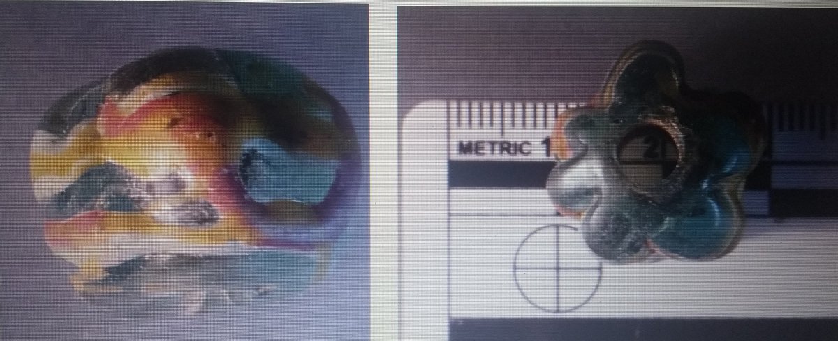 That seems really cruel, but the period post AD350 is amazingly barren apart from one or two landmark sites (such as Wroxeter). We do see some finds such as this gorgeous polychrome glass bead from Radnorshire.3/21