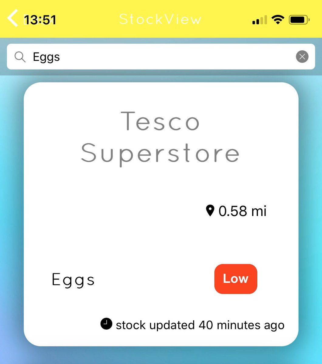 reckoon1's tweet photo. Was looking for eggs 🥚 for sometime. Anyone near #egham @Tesco, has eggs. Check out other essential items with reckoon app. https://t.co/7fp9S09Of3