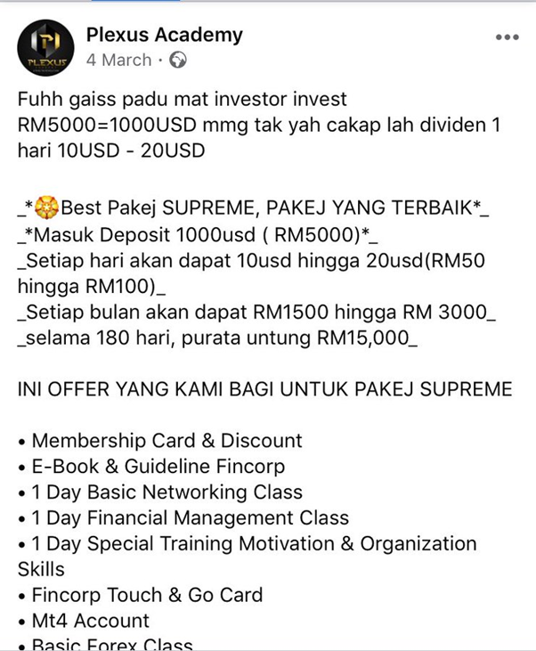 Please share this if you have Malaysian friendsAlso – please read it if you see business opportunities that sound too good to be true.THREADMy response to the below scheme – I expect these guys to be in jail within 12-24 months.Why did I say this?