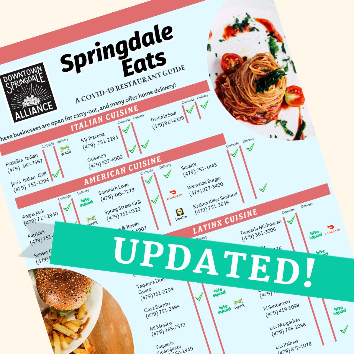 Have you seen our Springdale Eats guide? - mailchi.mp/downtownspring…