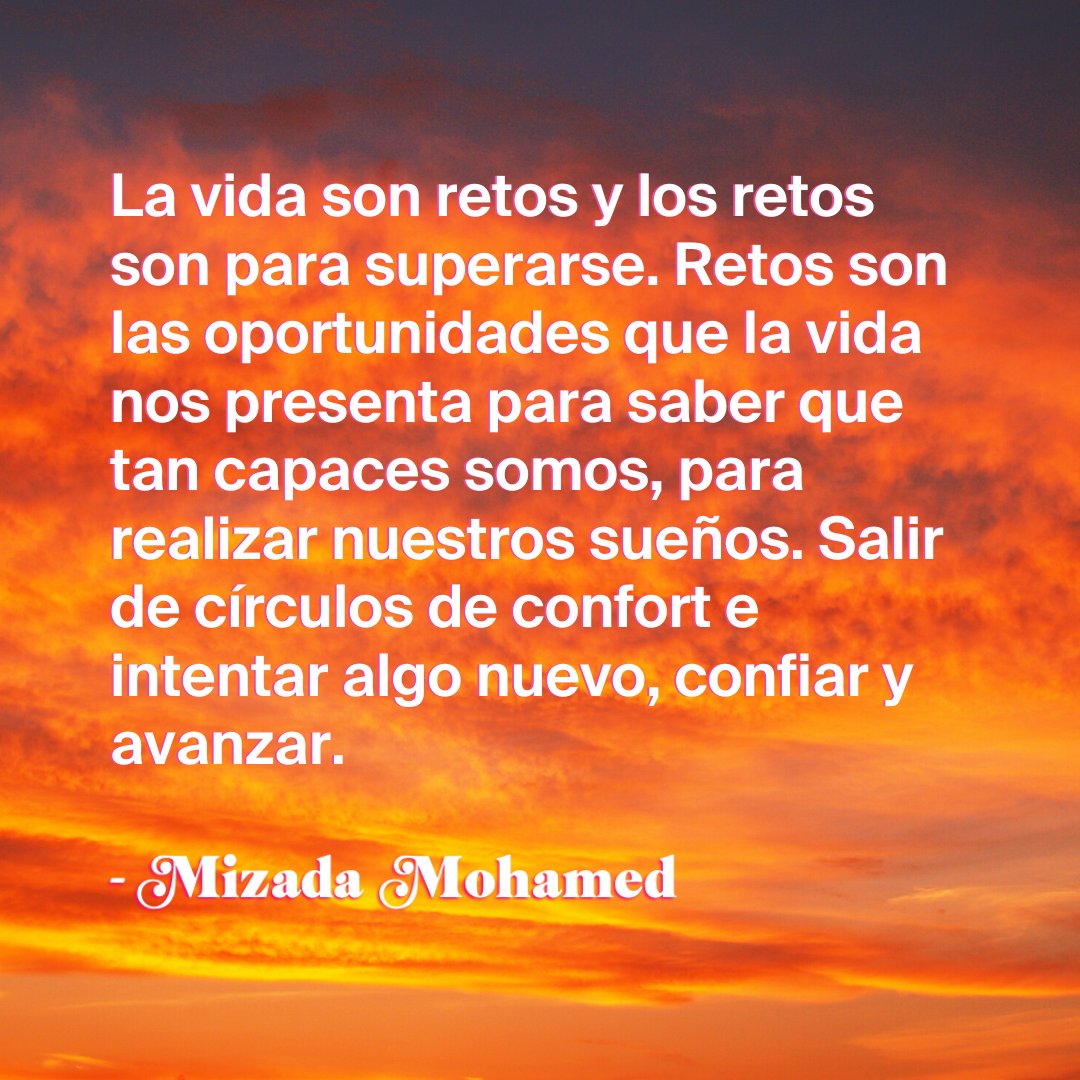MizadaMohamed's tweet photo. 🌟 Hay que salir de los círculos de la comodidad ¿Quieres ser más feliz? Hay que atreverse a tomar los retos que nos trae la vida.
#mizada #mizadamohamed #youtube #youtubechannel #programayoutube #decreto #familia #autoconocimiento https://t.co/5y1mq2Oy6N