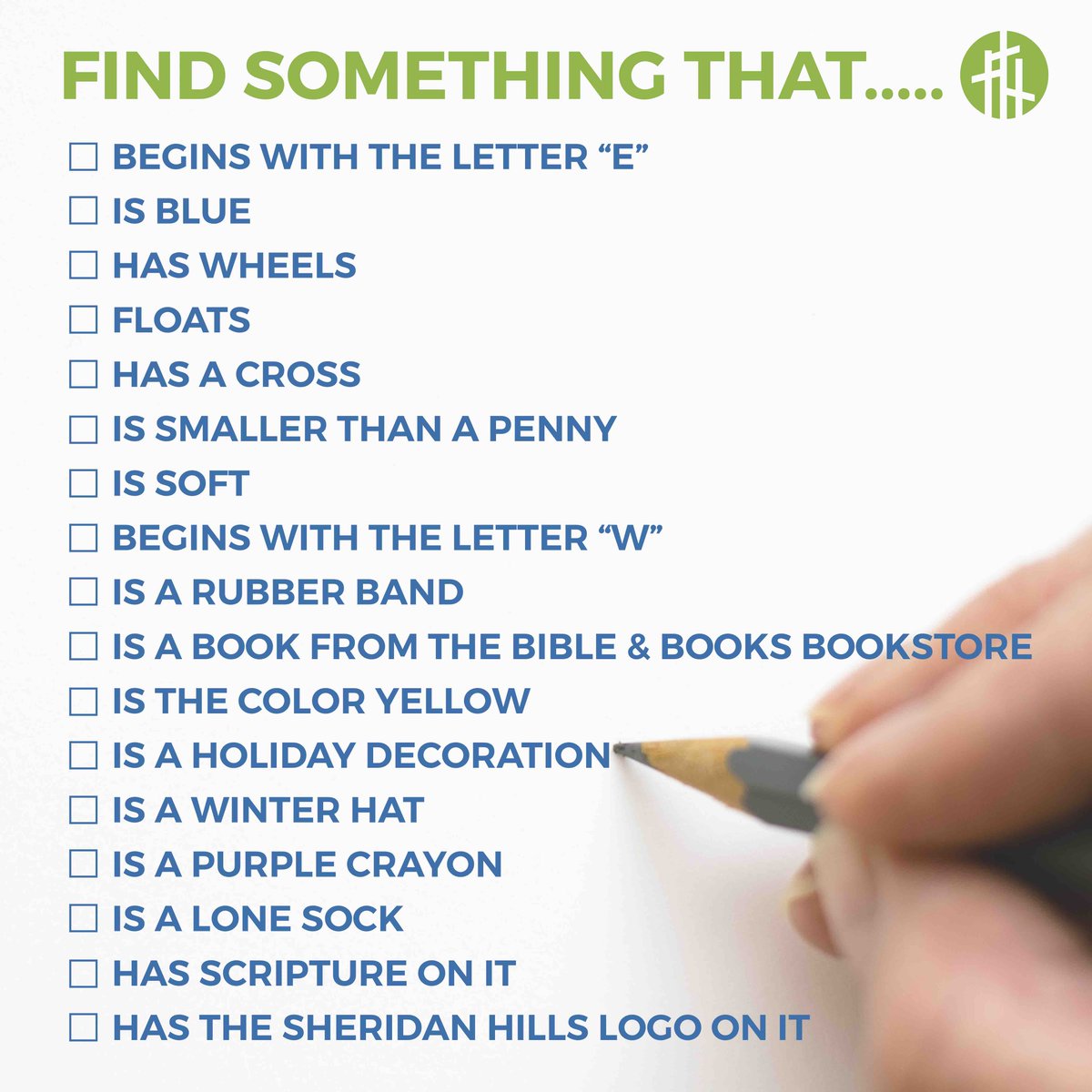 sheridanhills01's tweet photo. Scavenger Hunt! Spend some time as a family and play some games together. Tag us in your photos!
#SHBCfamily https://t.co/nx9HaRoVAX