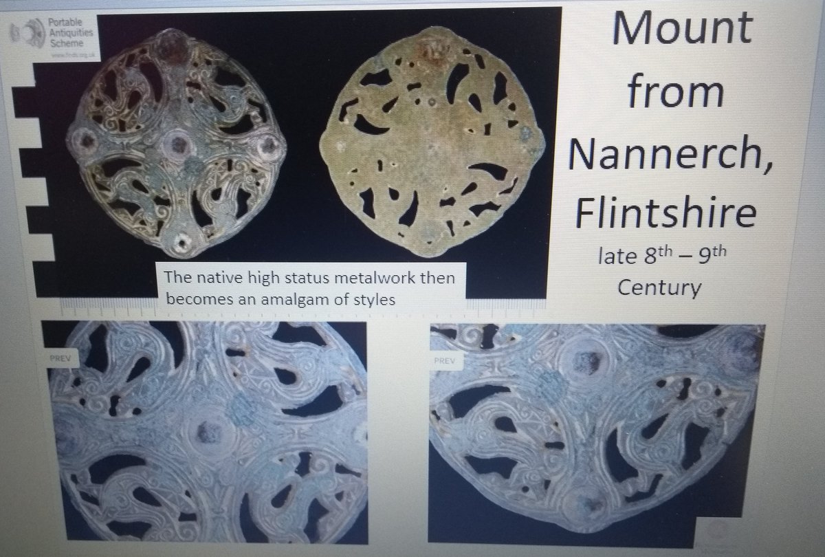 As well as the late  #Saxon style of Southern Britain as seen by this rather lush silvered pierced mount from Nannerch,  #Flintshire15/21