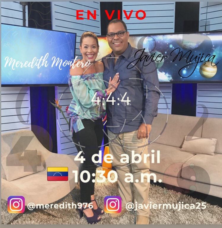 Todo lo que deseas conocer del día 444  #4Abril hoy en vivo desde los Instagram <a href="/meredith976/">Meredith Montero 🇻🇪</a> <a href="/Javiermujica25/">Javier Mujica</a> a las 10:30 am hora de Venezuela 🇻🇪