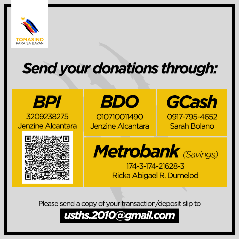 TomasinoPSB's tweet photo. #TomasinoParaSaBayan aims to raise funds to procure PPEs for our frontliners in underserved hospitals in the Metro and to give out relief goods for poverty stricken communities in partnership with 2KK (Tulong sa Kapwa Kapatid Foundation).

Know how you can do your part here: https://t.co/VZvuPJNd4L