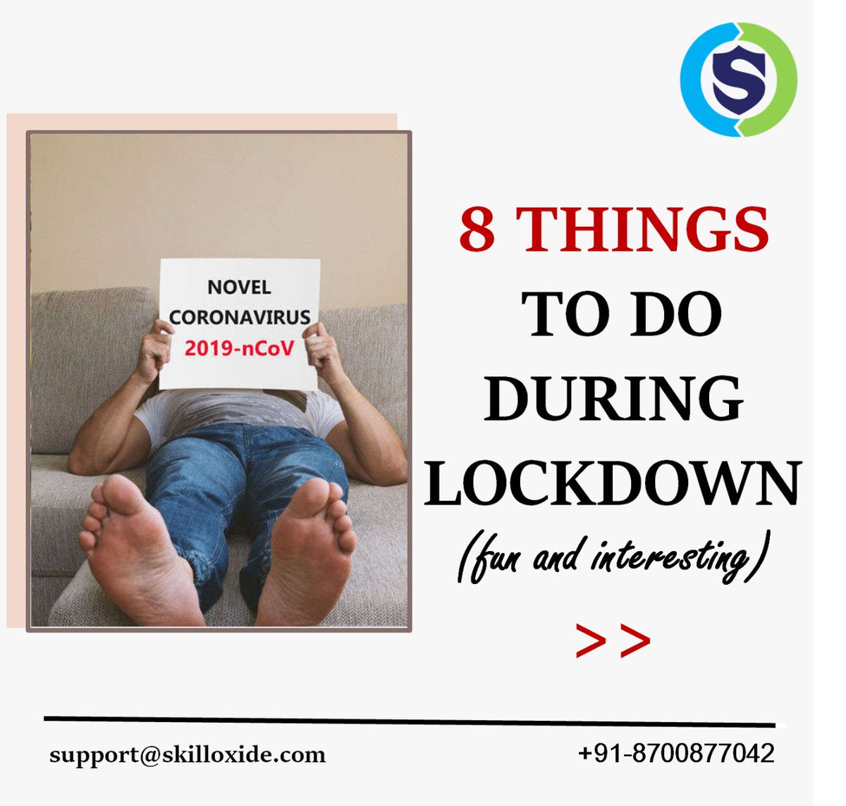 SkillOxid's tweet photo. Ways to spend lockdown effectively
#skilloxide #clubdexterity #startupindia #business #anantsambhavna #training #webdevelopment #clientreviews #liveproject #qualitywithspeed #internship #interns https://t.co/mBA2PhDHrv