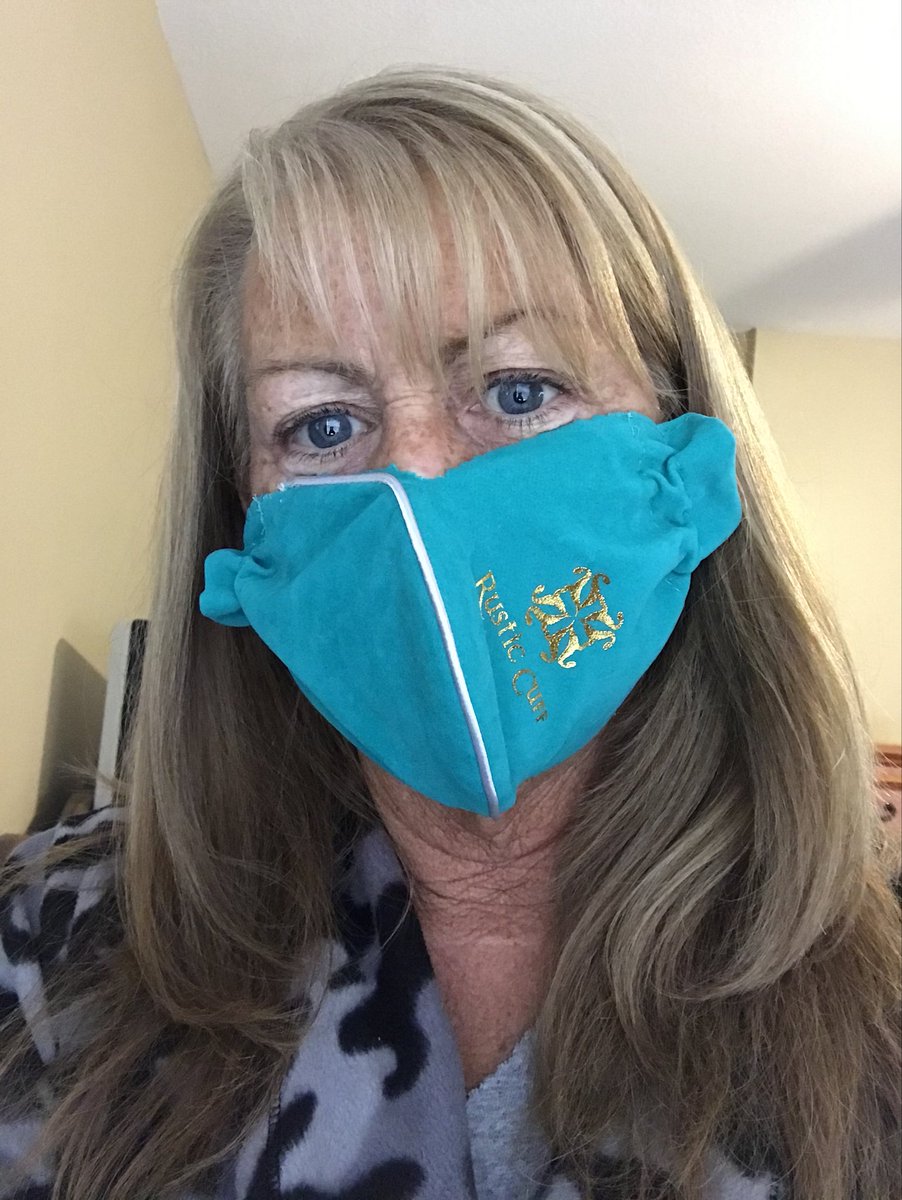 BluEyed6109's tweet photo. When they tell you to wear a mask but all you have are @RusticCuff bags! #RusticCuff #StayHome https://t.co/jltQhxZV0l