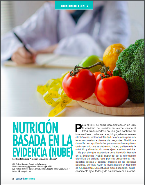 ALMPEG's tweet photo. Para la 2da edición de @ConexionNutri comparto columna con @Luisaguilar_es como integrantes de @EvidNutrition hablando un poco de #Nutrición Basada en la Evidencia #RedNuBE. 
Pasen aquí a adquirir su revista: https://t.co/6Dzk8ruUNj https://t.co/GJdtRMzlxN