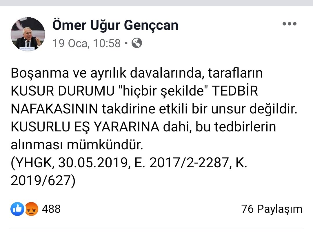 KadirGL16409699's tweet photo. #NafakayaTakozKoymaCHP YARGITAY 2 nci HUKUK Dairesi Başkanı paylaşımı "TEDBİR NAFAKASI bağlamada kusur aranmazmış" KOCA, KARISINI başka biriyle yatakda yakalasa KADIN mahkemede nafaka istese bağlanır mı❓Soruyorum YETKİLİLER açıklarsa seviniriZ @Akparti @abdulhamitgul @RTErdogan https://t.co/PKNkAoeWi0