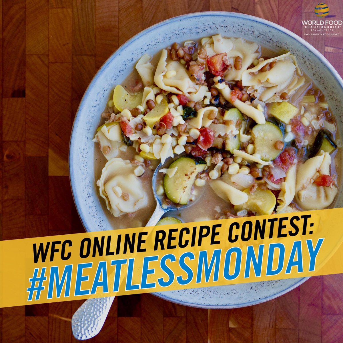 WorldFoodChamp's tweet photo. WFC will be hosting MORE online recipe contests in April! In fact, we already have three new contests ready and lined up for you.
And one of them starts THIS MONDAY!
Checkout the official rules to the #WFCMeatlessChallenge at https://t.co/GaMGZ072Vh. https://t.co/xveu9smwfF