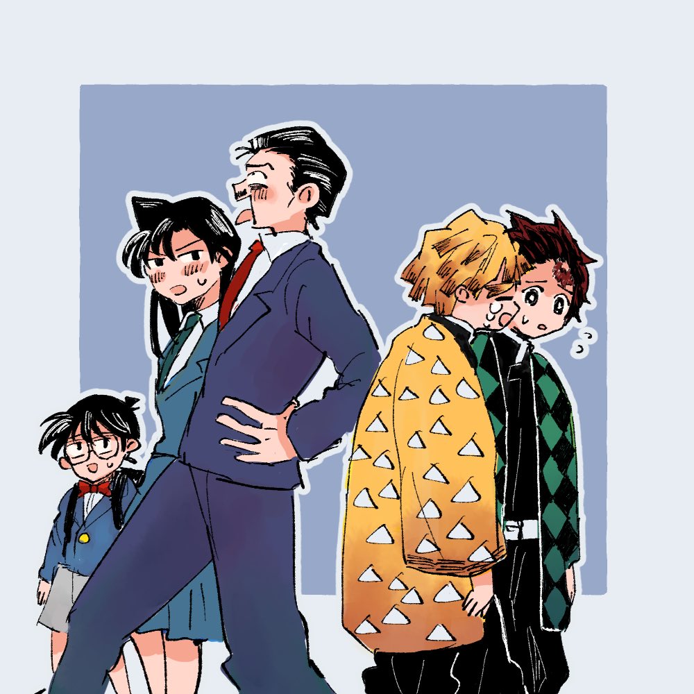 名探偵コナンを読んだ我妻善逸と、鬼滅の刃を読んだ毛利小五郎