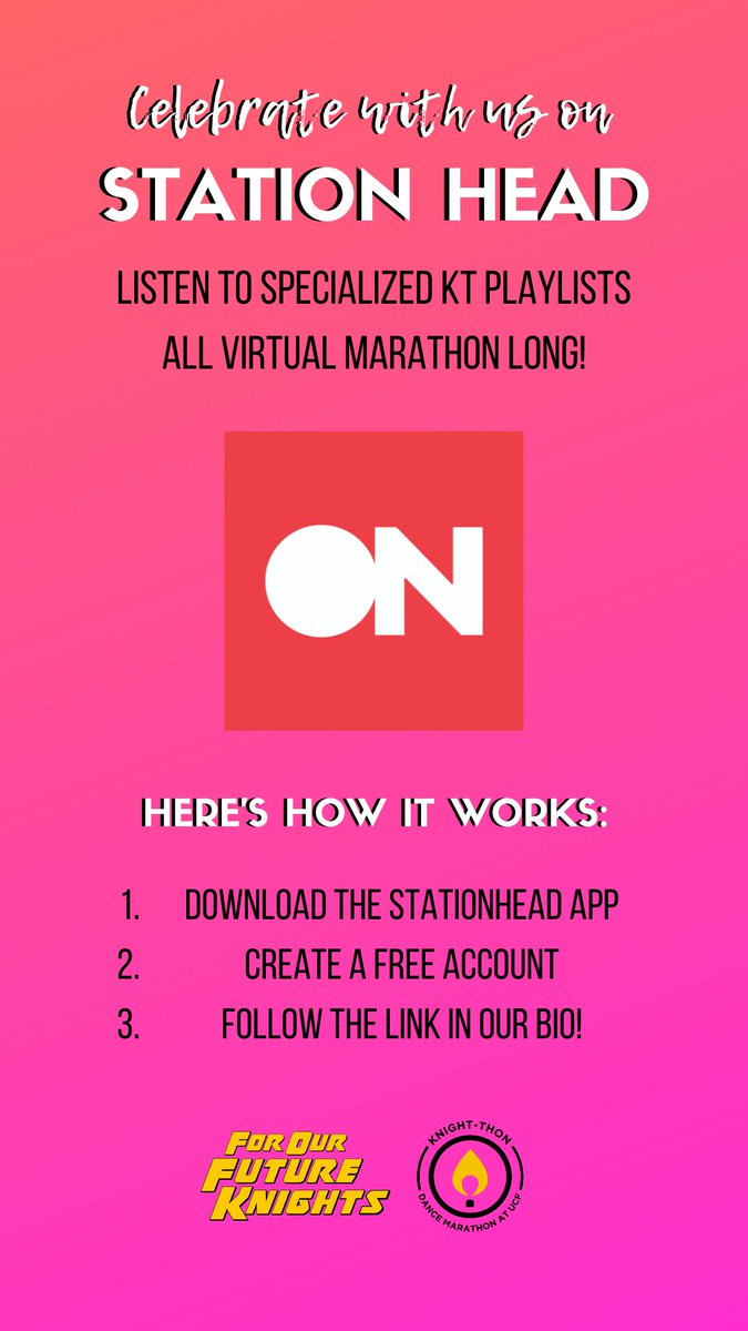 Celebrate with us all marathon long on the Station Head App! 3 Easy steps: Follow this link, download the app, &amp; create a free account! Stay tuned for special playlists throughout the 20 hours! #ForOurFutureKnights #KT2020 share.stationhead.com/vl1gn2Lba5b