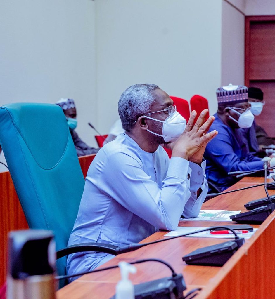 femigbaja's tweet photo. At a meeting today, between @nassnigeria and the Minister of Finance, @ZShamsuna and her team, I disclosed that @HouseNGR is considering a second Stimulus Bill that will provide Nigerians with free electricity supply for two months to mitigate the effects of the COVID-19 pandemic https://t.co/qVMQfJA3Ws