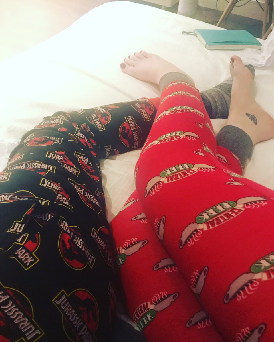 EmilyBrenchi's tweet photo. Gonna start a new hashtag: #ThreeLegsOneCouple 👌🏼
90’s pyjamas too- who else is having a pyjama party?
•
#cripcouple #disabledandcute #jurassicpark #friends #pyjamas #pyjamaparty #cripwife #criplife♿️
•
• https://t.co/83u1bs8kuJ