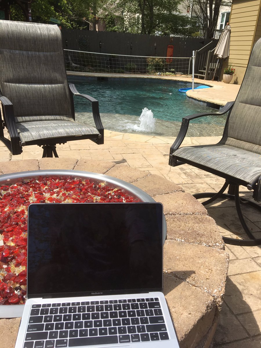 Ben_Kornick's tweet photo. What a day to be making calls from a gorgeous poolside. Working from home won’t stop us from re-electing our great President #georgiagrit #LeadRight https://t.co/COKpRFV4h6