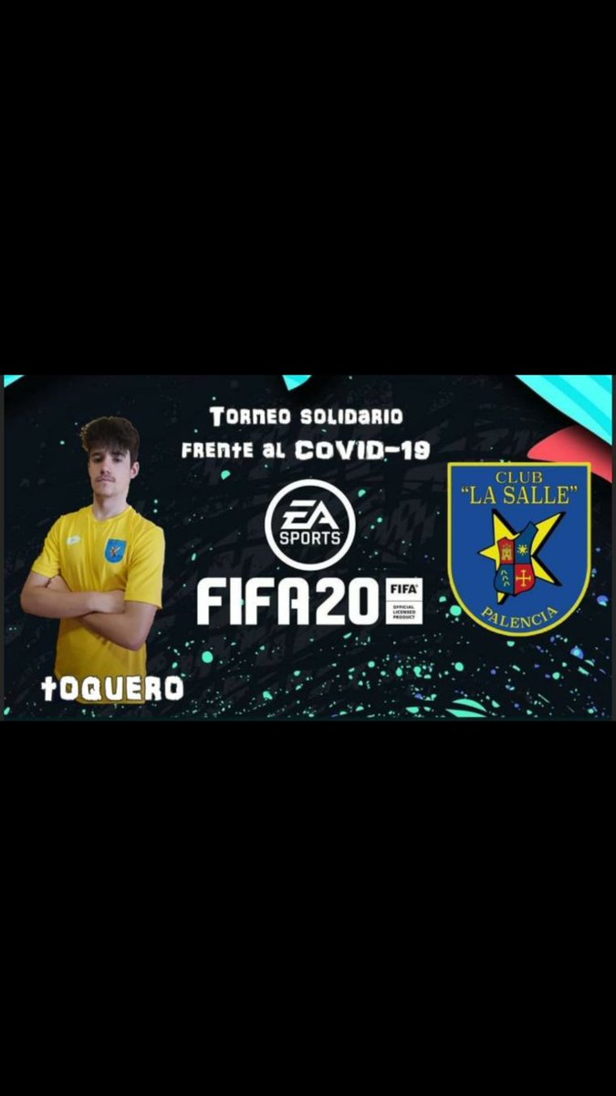 Nos sumamos a la iniciativa del <a href="/UPPalencia/">Unión Popular Palencia🌾🥖</a> en la lucha contra el coronavirus.Nuestro jugador "Toquero" del juvenil regional sera el encargado de representarnos en el torneo FiFA 2020.